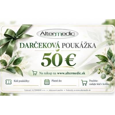 Altermedic Darčeková poukážka 50,- EUR