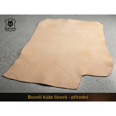 Buvolí kůže přírodní 2,5-3 mm - lícová Plocha kůže: A3 (297 x 420 mm), Velikost: Část kůže