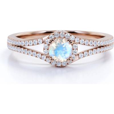 Elenys Emporiálny prsteň zlato Vermeil GU DR14761R ROSEGOLD MOONSTONE ZIRCON