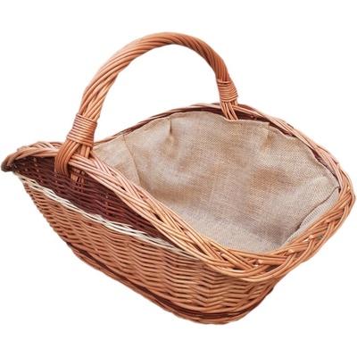 HRADIL Proutěný koš na dřevo ke krbu s jutou 60 x 40 cm – Zbozi.Blesk.cz