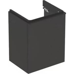 Geberit Долен шкаф Geberit Smyle Square за стенен умивалник, тъмносива лава, 1 врата, десен ограничител, 50 см (500.363.JK.1)