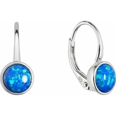 EVOLUTION GROUP 11467.3 blue synt. opal ag náušnice 6 mm (AG 925 / 1000; 1 g)