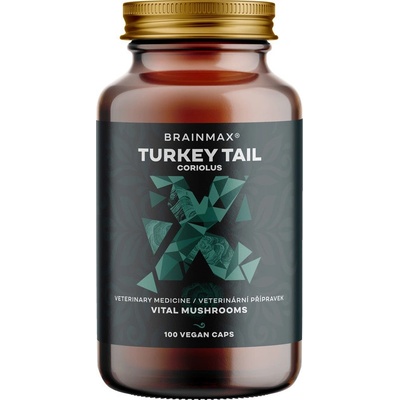 BrainMax Turkey Tail extrakt 500 mg 100 rastlinných kapsúl