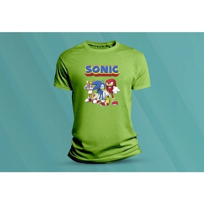 Sandratex dětské bavlněné tričko sonic 1. lime