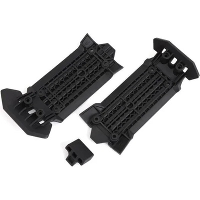 Traxxas Скидплейт Траксас Skid plate, front (1), rear (1)/ rubber impact cushion (1) TRX7844 (TRX7844)