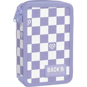 BackUP Purple Chess несесер с 2 ципа ПЪЛЕН