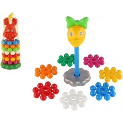 Teddies Skládanka pyramida s kroužky