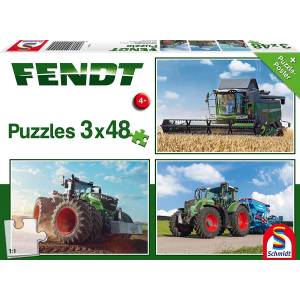 Schmidt Spiele - Puzzle 3x48 Fendt tractor - 40 - 99 piese