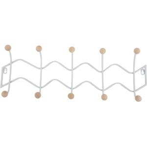 PT LIVING Бяла метална стенна закачалка 61 cm Zig Zag - PT LIVING (PT4274WH)