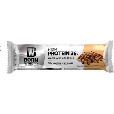Born Winner Mega Pro 36% High Protein Bar [85 грама] Гофрета с шоколад