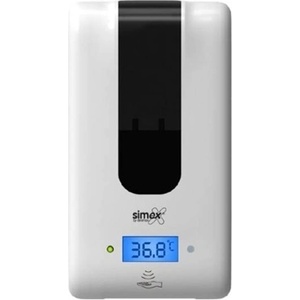 Simex Безконтактен дозатор за дезинфектант с термометър - бял (4073)