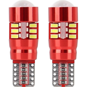 LED AMIO CANBUS 27SMD 3014 T10e (W5W) bílá 12V / 24V sada - 2 ks.