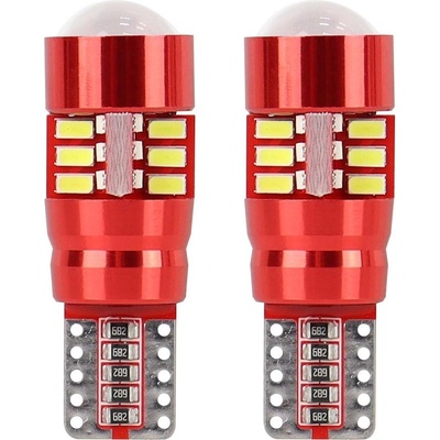 LED AMIO CANBUS 27SMD 3014 T10e (W5W) bílá 12V / 24V sada - 2 ks.