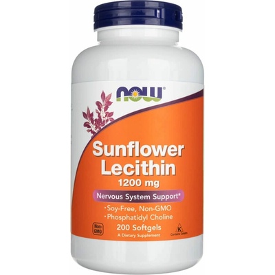 Now Foods Slunečnicový Lecitin bez GMO 1200 mg 200 kapsúl