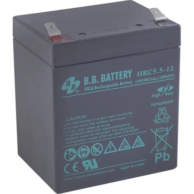 B.B. Battery Оловен акумулатор HRC5.5-12 5Ah F2 (4400000021)