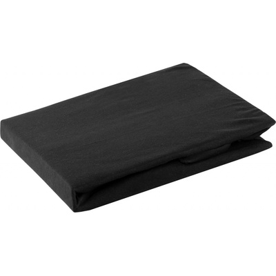 Eurofirany jersey prostěradlo černé 90X200x25