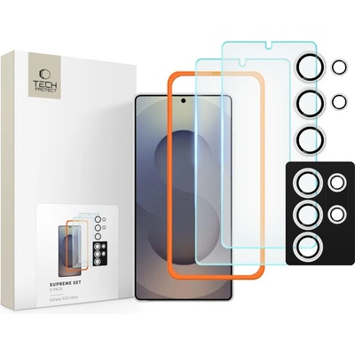 Tech-Protect Стъклени протектори Tech-Protect за дисплея и камерите на Samsung Galaxy S25 Ultra (5906302322343)
