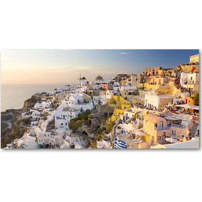 Foto obraz sklenený horizontálny Santorini Grécko 100x50 cm