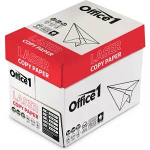 Office1 Копирна хартия Laser Copy, A4, 80 g/m2, 500 листа, 5 пакета (08691001241985)