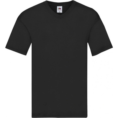 Fruit of the Loom triko pánské Original V Neck T černé