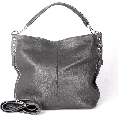 Vera Pelle kožená i crossbody 7733 tmavěšedá