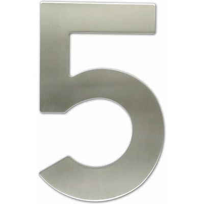 Číslica "5" fasádna 200mm NEREZ S Nerez