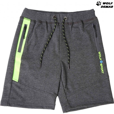 Wolf chlapecké tm. šedé kraťasy T2132