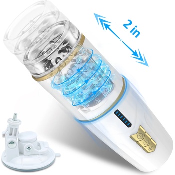 Image 1 of Paloqueth Automatic Rotation Telescopic Masturbator White