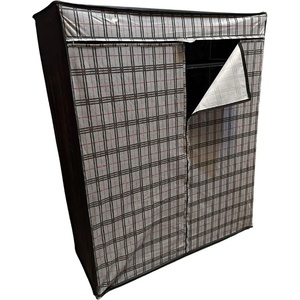 TopMebel Текстилен гардероб Perilla в сив цвят 117x48x145cm