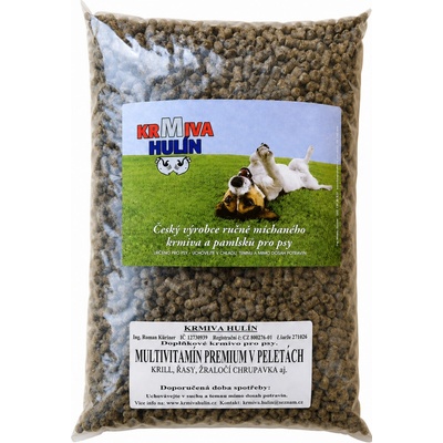 Krmiva Hulín Multivitamín Premium v peletkách Krill Řasy Žraločí chrupavka pro psy 5 kg