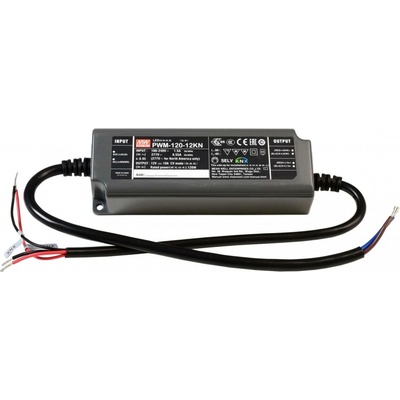 Meanwell napájení CV, PWM-120-12KN konstantní napětí 0-10000 mA IP67 stmívatelné 12V DC 120,00 W 872110