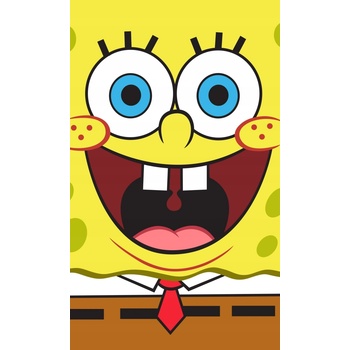 Carbotex · Detská plážová osuška Vysmiaty SpongeBob 70 x 140 cm