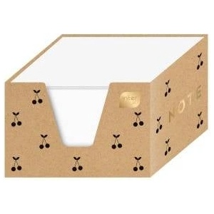 Interdruk Paper cube white 9x9x5cm in a kraft cup