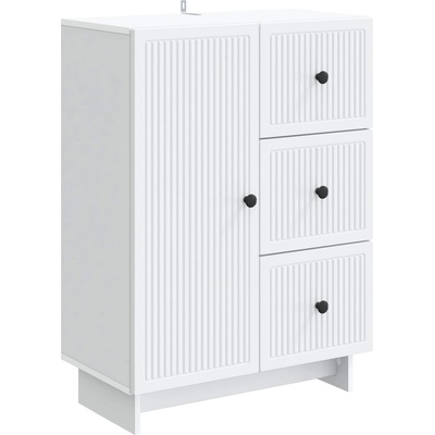 vidaXL Служебен шкаф Бяло 66 x 34, 5 x 90 см Инженерна дървесина (893935)