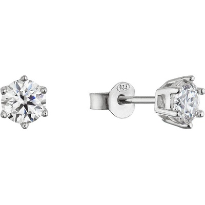 PAVONA Strieborné náušnice MIA 11M00001 moissanite