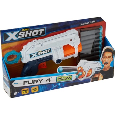 Pistole X-shot Excel Fury 4 Foam Dart Blaster