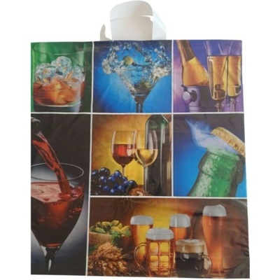 Taška LDPE 46x50x5 cm s držadlem - ALKOHOL