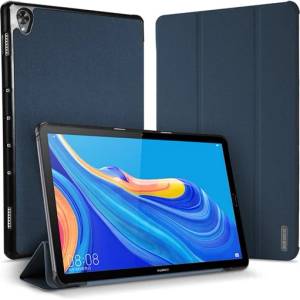 Dux Ducis Huawei MediaPad M6 10.8 LTE DUX DUCIS DOMO калъф със стойка, с ефект на кожа, активен FLIP, текстилен мотив, ТЪМНОСИНЬО (GP-89294)
