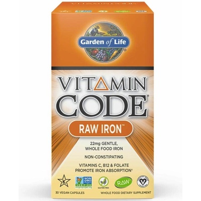 Garden of Life Vitamin Code Raw Železo 30 kapsúl
