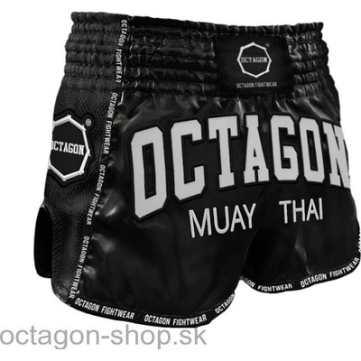 Muay Thai trenky Octagon Script čierne