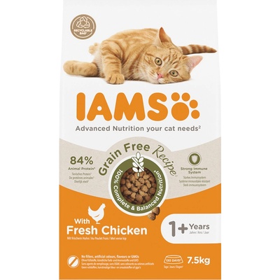 IAMS Advanced Nutrition Grain Free s kuřecím 2 x 7,5 kg