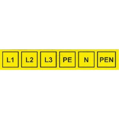 Samolepka 8 Značení L1 L2 L3 PE N PEN (sada )
