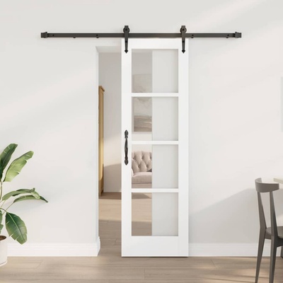 vidaXL Преплъзваща се врата Бяло 61 x 198, 5 см (3332322)