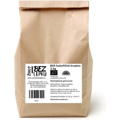 Život bez lepku BIO kukuričná krupica hrubá 2 kg
