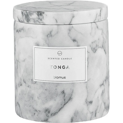 Blomus (Германия) Ароматна свещ BLOMUS FRABLI с аромат Tonga - Ø8 х h9 см - цвят сив (BLOMUS 65451)