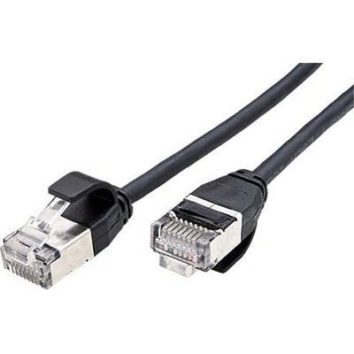 Roline U/FTP patch kat. 6a tenký LSOH 0,15m černý