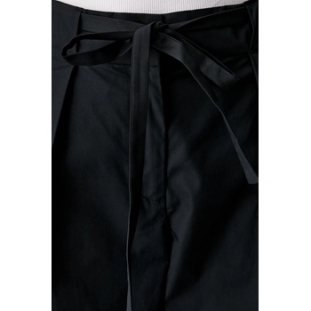 Karl Lagerfeld широк панталон дамски от памук (B3W10084)