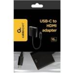 Gembird CableXpert USB-C auf HDMI Adapter Schwarz A-CM-HDMIF-01