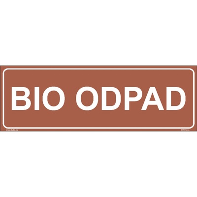 DUKO BIO ODPAD Formát: 300 x 100 mm, Materiál: plast 0,5 mm, samolepící vinylová fólie