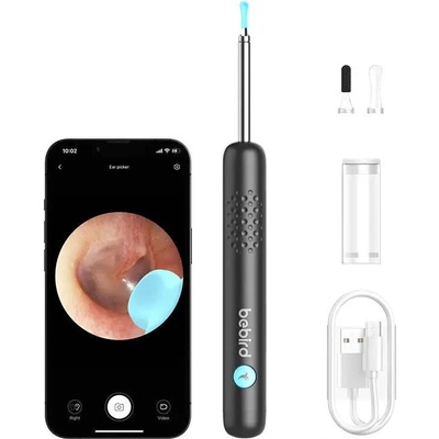 Bebird Отоскоп за почистване на уши Bebird R1, черен (Bebird R1 black)
